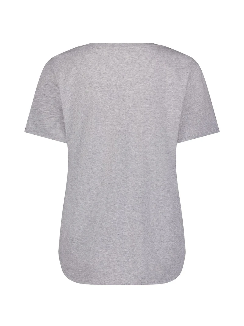 Reebok T-shirt en jersey à manches courtes Identity pour femme – Confort doux toute la journée