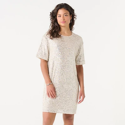 DV SEQUIN TSHIRT DRESS
