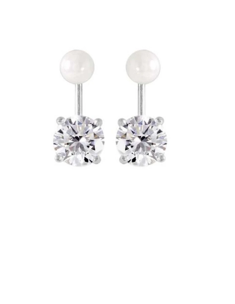 Luxury Designs Interchangeable ear jacket & Pearl studs