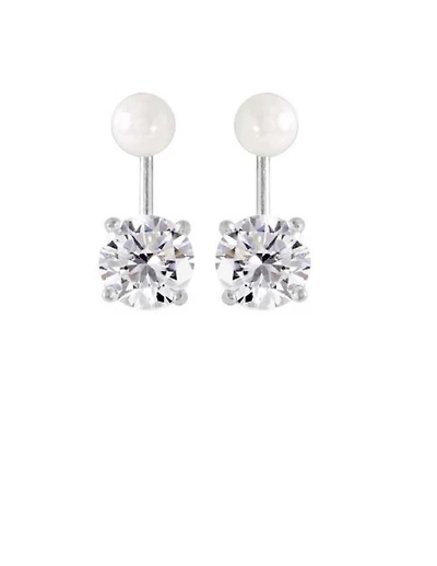 Luxury Designs Interchangeable ear jacket & Pearl studs