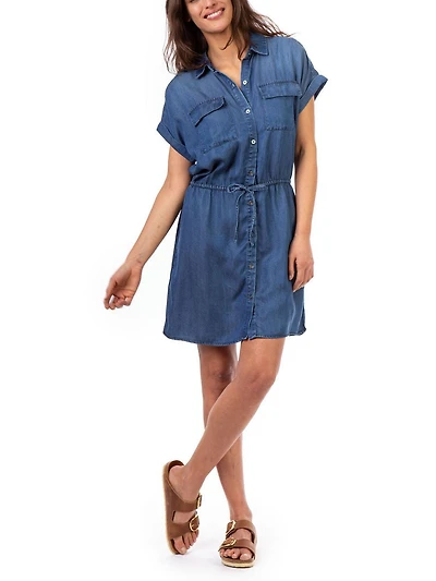 Jordache Robe cintrée à manches dolman pour femmes