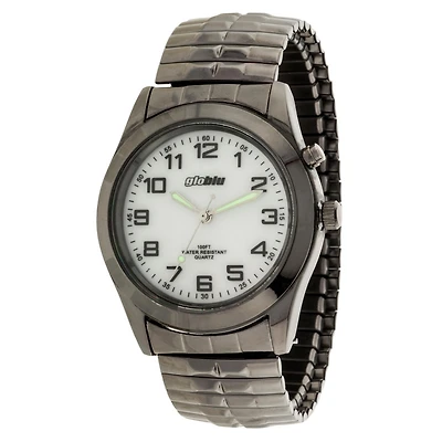 Montre analogique à bracelet extensible bronze industriel Globlu pour hommes