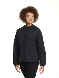 Reebok Veste tissée Reflex entièrement zippée pour femmes avec poches et taille réglable