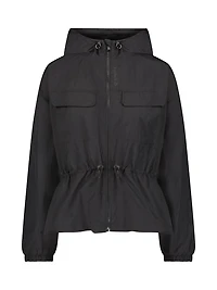 Reebok Veste tissée Reflex entièrement zippée pour femmes avec poches et taille réglable