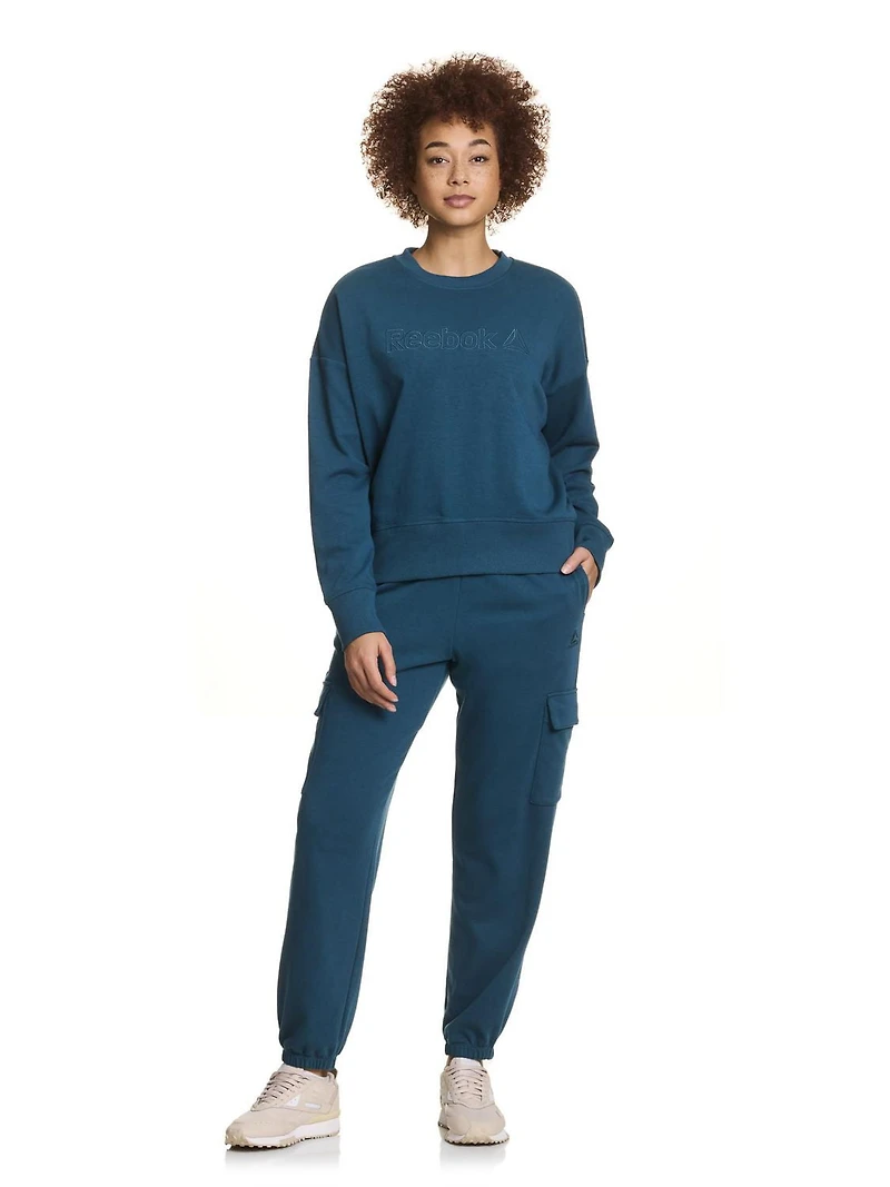 Reebok Women’s ‘Feels Good’ Cargo Jogger Utility Sweatpants