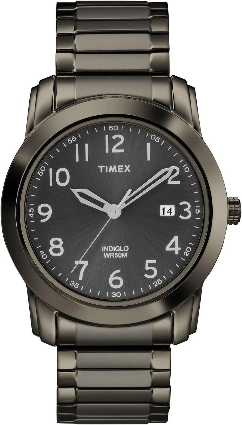 Montre Timex® Highland Street bracelet extensible en acier inoxydable