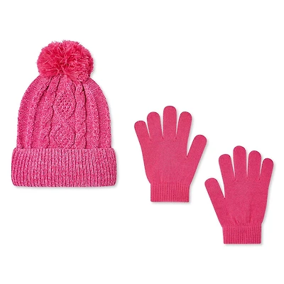 George Girls' Chenille Toque and Gloves 2-Piece Set