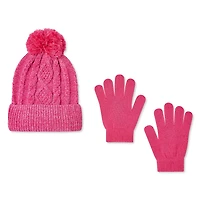 George Girls' Chenille Toque and Gloves 2-Piece Set