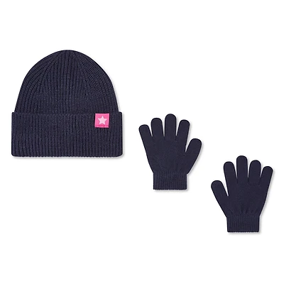 George Toddler Girls' Turn Cuff Toque and Gloves 2-Piece Set