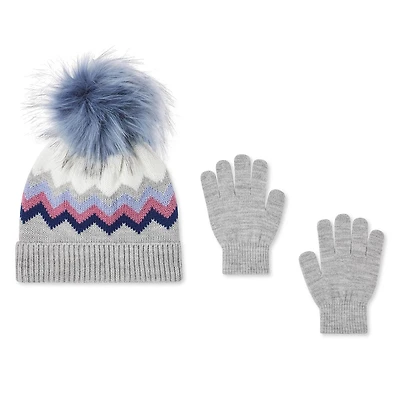 Ensemble 2 pièces tuque et gants George pour filles
