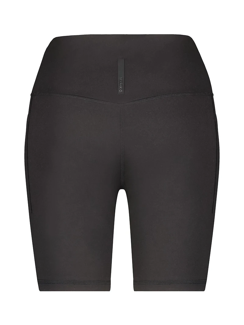 Reebok Women’s ‘Reflex’ High-Rise 7” Inseam Biker Shorts with Pockets, Sizes XS-2XL
