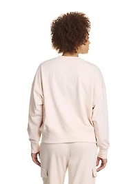 Reebok Feels Good Meet & Greet Crew French Terry Sweat-shirt pour femme Tailles XS-2XL