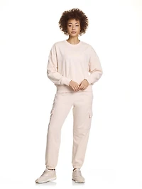 Reebok Feels Good Meet & Greet Crew French Terry Sweat-shirt pour femme Tailles XS-2XL