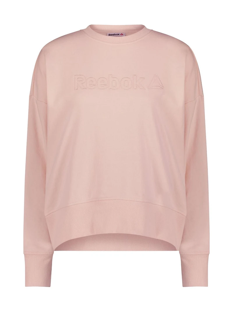 Reebok Feels Good Meet & Greet Crew French Terry Sweat-shirt pour femme Tailles XS-2XL