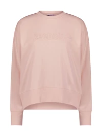 Reebok Feels Good Meet & Greet Crew French Terry Sweat-shirt pour femme Tailles XS-2XL