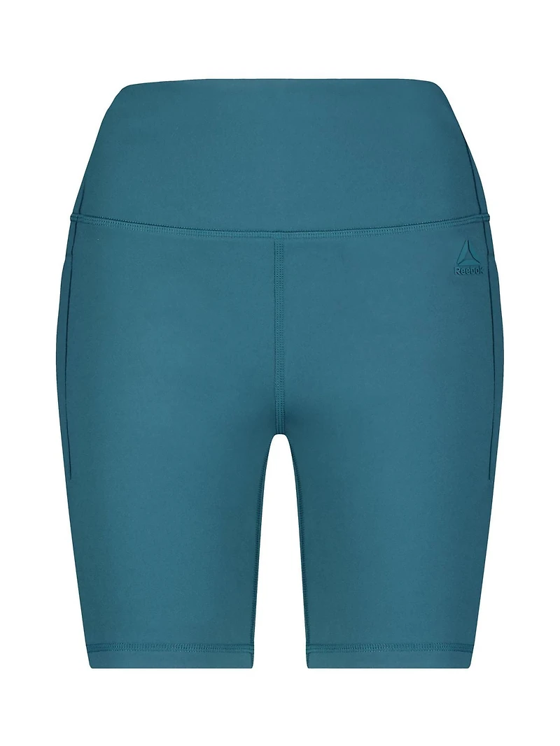 Reebok Women’s ‘Reflex’ High-Rise 7” Inseam Biker Shorts with Pockets, Sizes XS-2XL