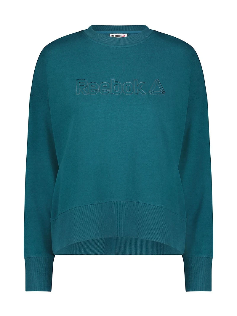 Reebok Women's Feels Good Meet & Greet Crew French Terry Sweatshirt