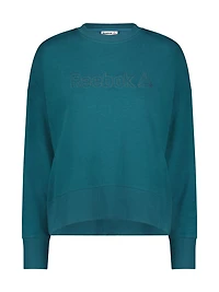 Reebok Women's Feels Good Meet & Greet Crew French Terry Sweatshirt