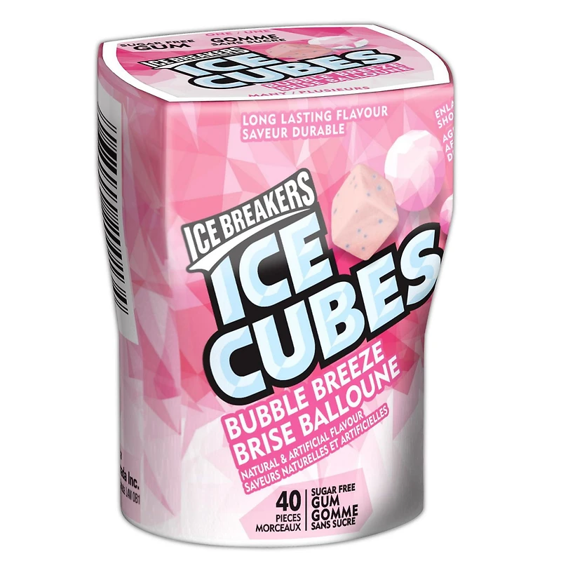 Gomme balloune fraîcheur sans sucre ICE BREAKERS ICE CUBES Gomme balloune fraîcheur sans sucre ICE BREAKERS ICE CUBES, 40 pièces