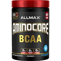 Aminocore BCAA - 8 g BCAA - 100 % acides aminés à chaîne ramifiée pure - Sans gluten - Framboise bleue - 462 g Soutien musculaire intra-entraînement<br>Stimule instantanément la croissance musculaire de 350 %<br>Sans agents de remplissage, sans acides aminés sans BCAA et sans sucre