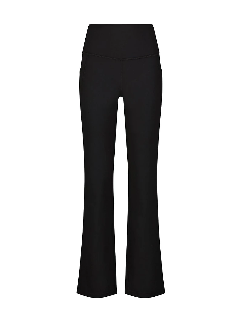 Reebok Pantalon actif quotidien taille haute pour femme avec poches, entrejambe de 31 po