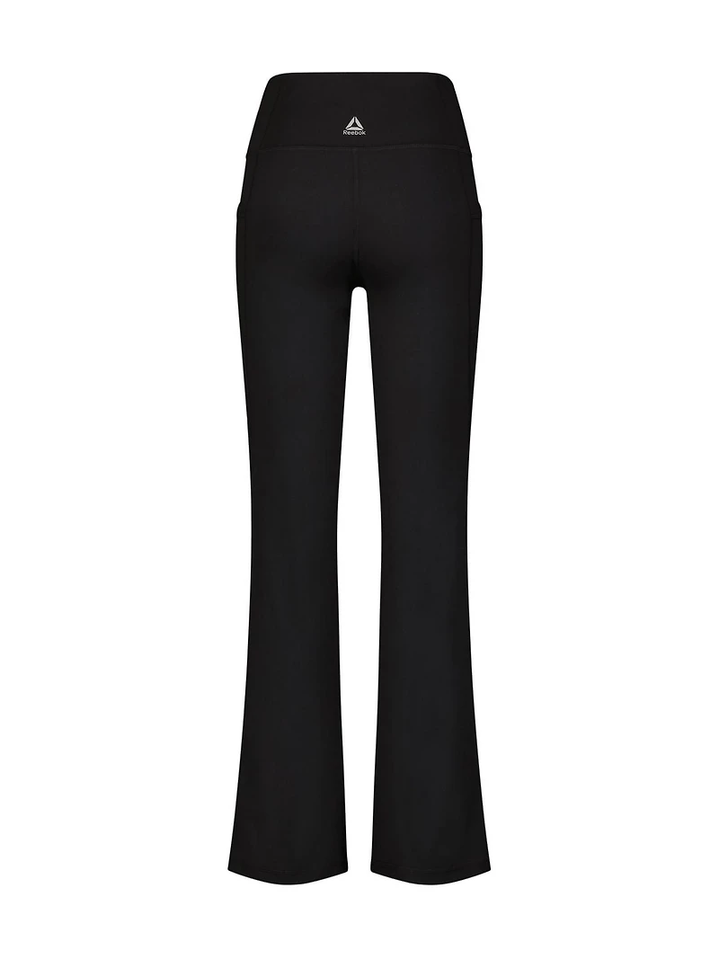 Reebok Pantalon actif quotidien taille haute pour femme avec poches, entrejambe de 31 po