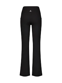 Reebok Pantalon actif quotidien taille haute pour femme avec poches, entrejambe de 31 po