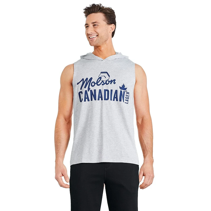 Débardeur de musculation à capuchon Molson Canadian pour hommes Tailles P-TG