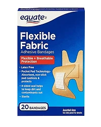 Pansements adhésifs tissue flexible Equate 20 pansements