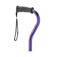 Medline Aluminum Offset Cane with Gel Grip, Purple