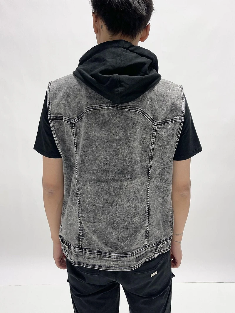 Jeaniologie ™Men Hooded Vest Gray