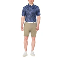Polo texturé imprimé tropical PGA TOUR Course Essentials pour hommes