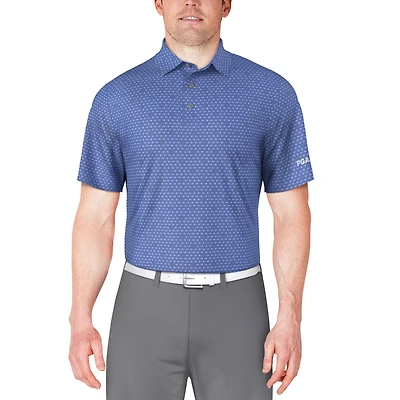 Polo à manches courtes imprimé poisson rayé PGA TOUR Course Essentials pour hommes homme