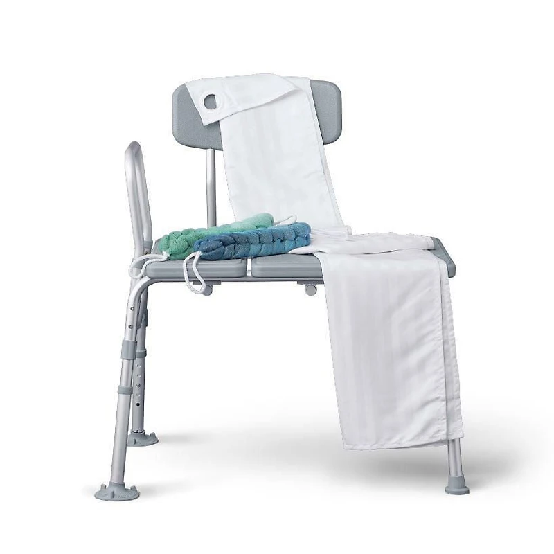 Medline Bathe Safe and Easy Kit: Includes Transfer Bench, Shower Curtain and 2-Pack Loofah