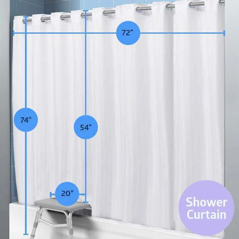 Medline Bathe Safe and Easy Kit: Includes Transfer Bench, Shower Curtain and 2-Pack Loofah