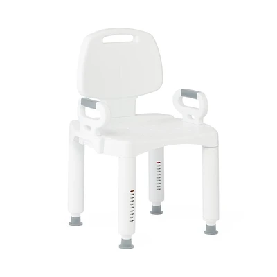 Chaise de douche Medline avec accoudoirs et dossier
