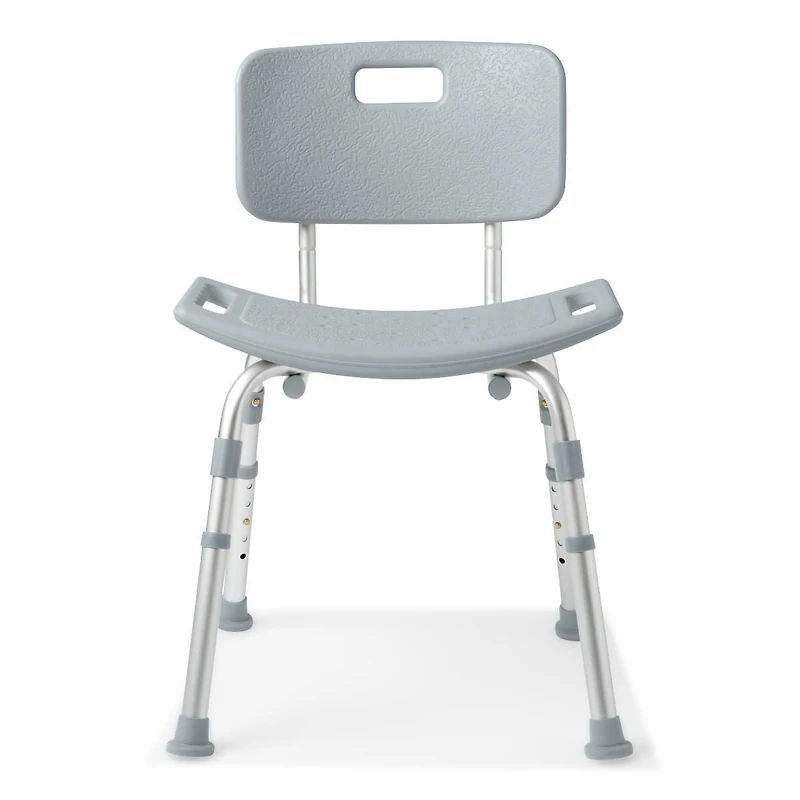 Chaise de douche en aluminium Medline avec dossier