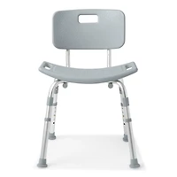 Chaise de douche en aluminium Medline avec dossier