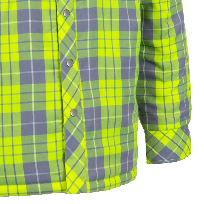 Forcefield Hi Vis Plaid Quilt-Lined Flannel Shirt Jacket<br>*On-Line Exclusive