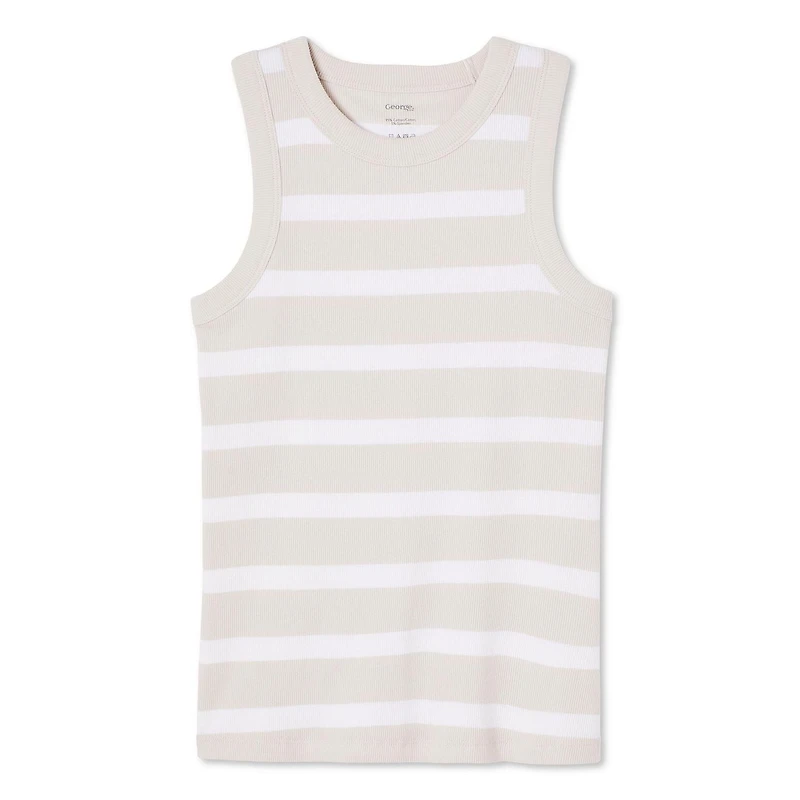 George Women's High Neckline Rib Tank