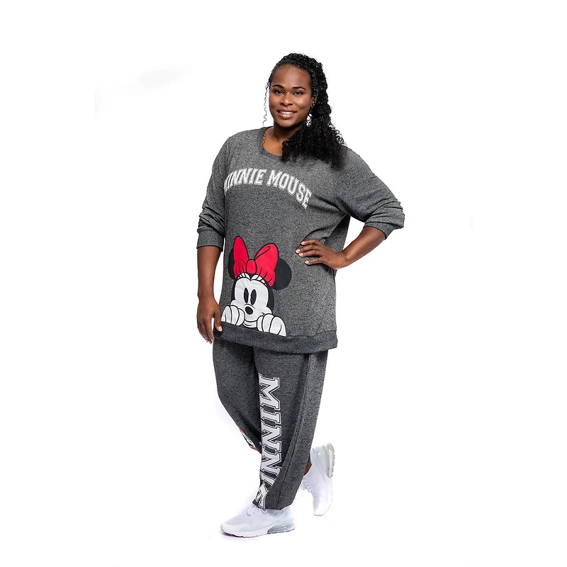 Ladies Plus Disney Minnie Pop Up Minnie Long Sleeve Sweatshirt