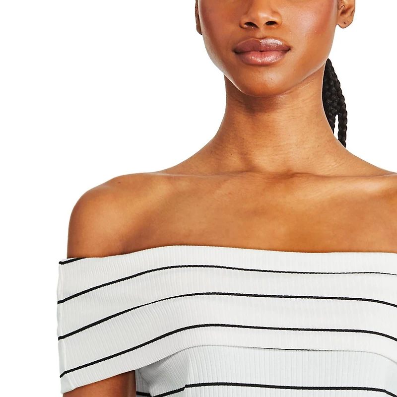 George Women's Off Shoulder Rib Top