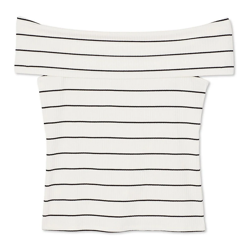 Haut côtelé à épaules dénudées George pour femmes