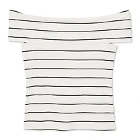 Haut côtelé à épaules dénudées George pour femmes