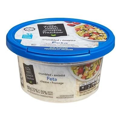Fromage feta émietté Mon marché fraîcheur 150g