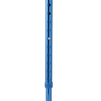 Medline Aluminum Offset Cane with Gel Grip, Blue