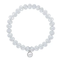 Quintessential Crystal Glass Beaded Set of 3 White Bracelets