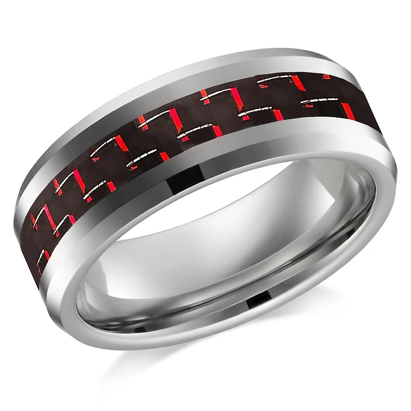 Men's Titanium Ring w/Carbon Fibre Inlay