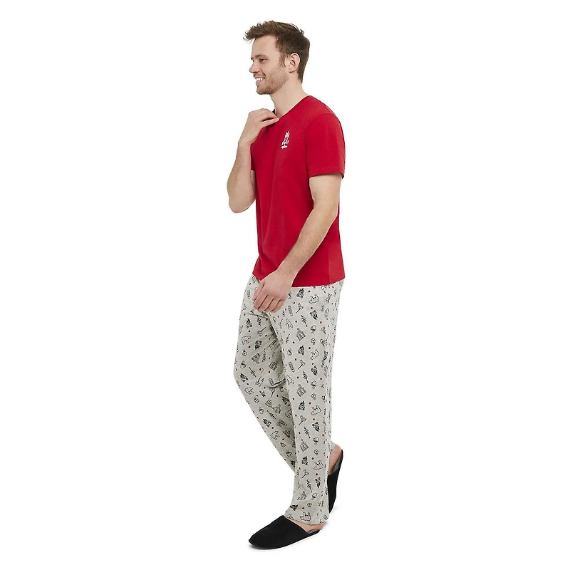 Canadiana Men's Tee and Pant Pajamas 2-Piece Set