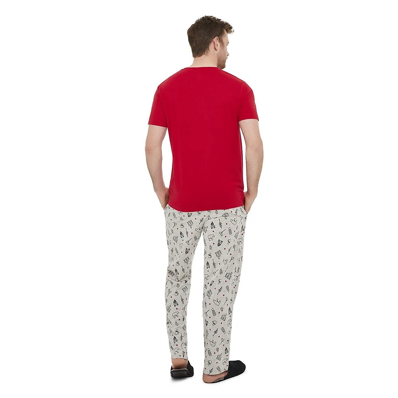 Canadiana Men's Tee and Pant Pajamas 2-Piece Set
